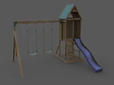 PBR Playground Jungle Gym 01 Low-poly 3D model