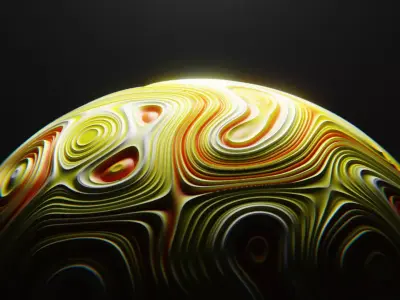 Chromatic Procedural Shader Sphere - Abstract 3D Design 3D model