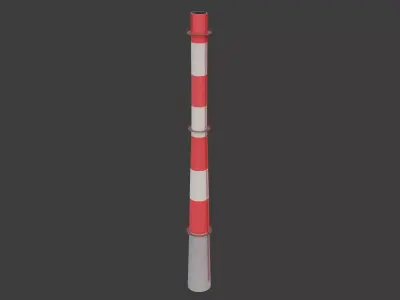 Industrial Chimney Low-poly 3D model