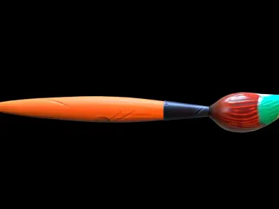 stylized Paint Brush  Low-poly 3D model