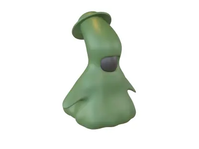 Slime OI v1 0005 Green Army Low-poly 3D model