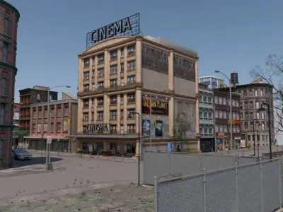 5 street blocks high detailed city building Chinatown  3D model