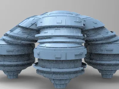 Moon base relay system 6  3D model