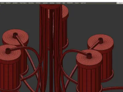 Nora 9 Light Chandelier Low-poly 3D model