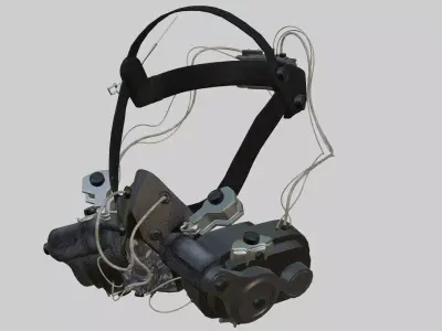 Sci-Fi mask Low-poly 3D model