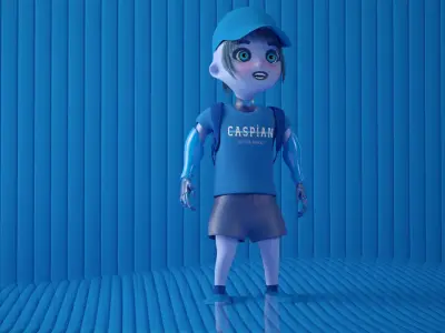 MASCOT CHARACTER Low-poly 3D model