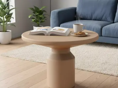 Modern Round Side Table Free 3D model