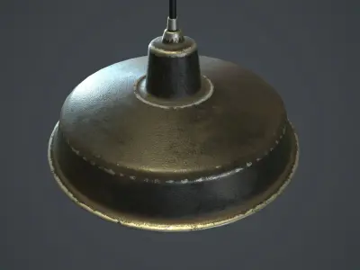 Hanging Lamp PBR Game Ready Low-poly 3D model