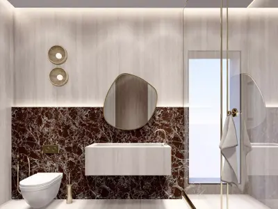 Modern bathrrom design 3D model