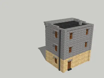 City Building Shop Restaurant Cafe by Outland Models Low-poly 3D model