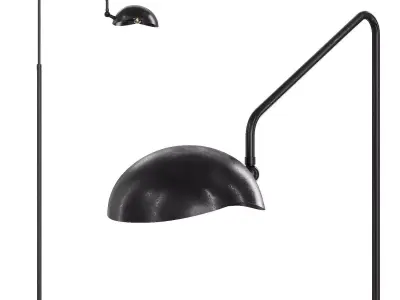 Restoration Hardware CONVESSI FLOOR LAMP Black 3D model