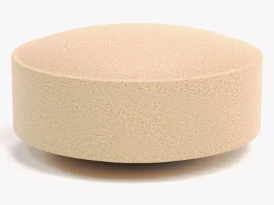 Pill  V2 - Beige Round Medical Tablet  3D model