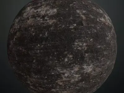 Rusty Dirty Blackish Metal Weathered PBR Seamless Texture