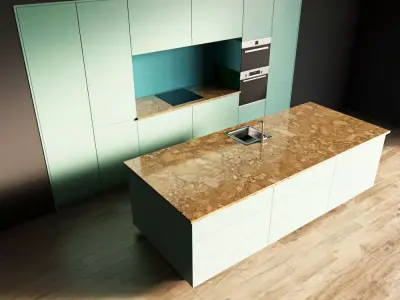 90-Kitchen6 matte 8 3D model