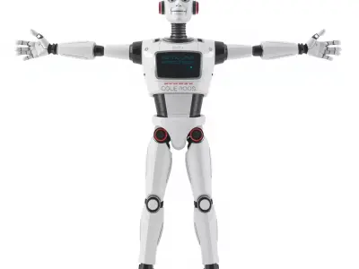 Retro Robot Character Model Pack Low-poly 3D model