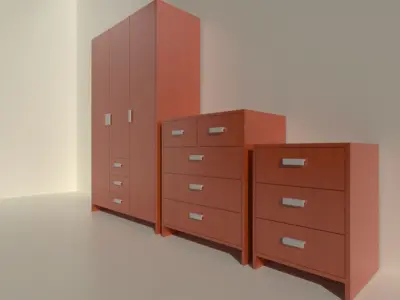 Argos HOME Capella 3 piece 3 door wardrobe set Free 3D model