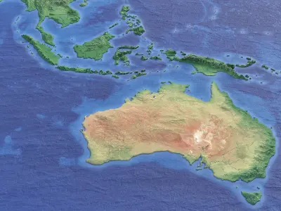  World Topographic Map w Basin 