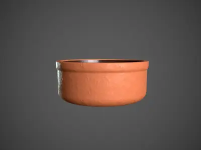 Terracotta Bowl Low-poly 3D model