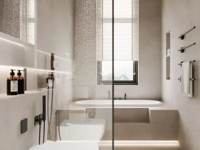 Modern Bathroom 3D Model 3D model