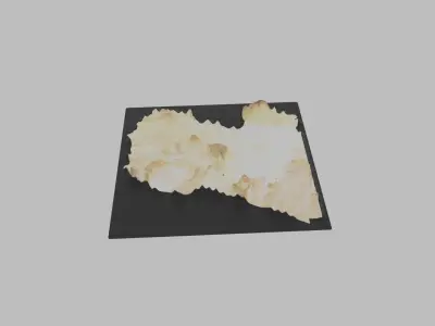 Libya Map Country Low-poly 3D model