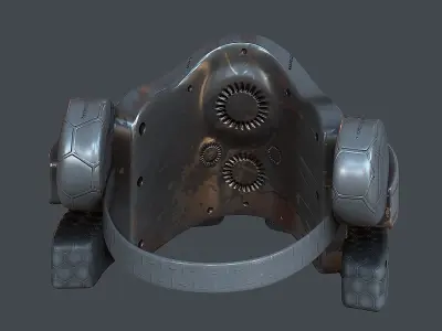 Gas mask helmet 3d model scifi Low-poly Low-poly 3D model Low-poly 3D model 53