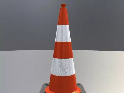 Traffic Cone 1000 mm Low-poly 3D model