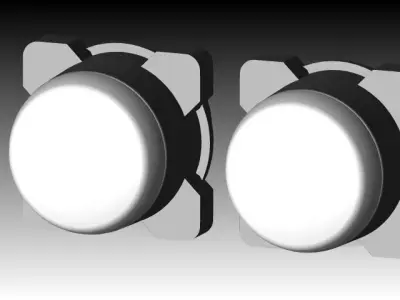 Hella 90mm Headlight Modules Free 3D model