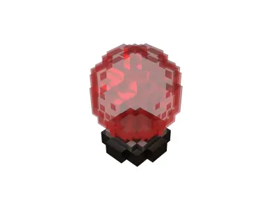 Voxel Crystal Ball V1 005 Low-poly 3D model