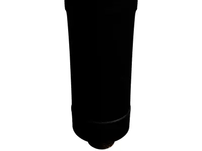 Industrial Threaded Metal Component Low-poly 3D model