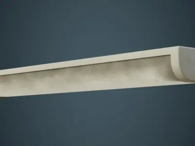 Fluorescent Bulb 2B Low-poly 3D model