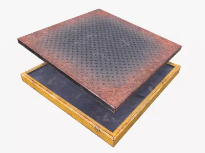 Springboard trap Low-poly 3D model