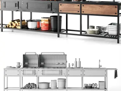 Barbecue 09 3D model