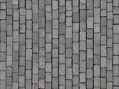 Pavement cobblestone street with bricks Texture
