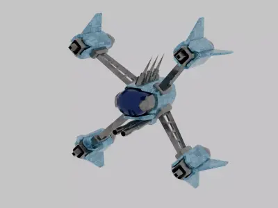 BibopJr Spaceship Pack Low-poly 3D model
