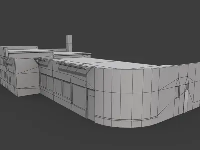 Abandoned Laundry Low-poly 3D model