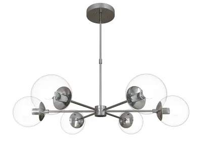 Mid Century Sputnik Chandelier 3D model