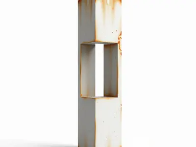 Rusty Concrete Pillar Model Pack with Textured Detail Low-poly 3D model