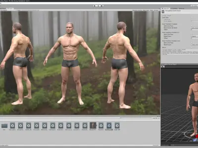 Man Unity Unreal 3D model