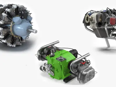  Piston Aircraft Engines Collection 3 