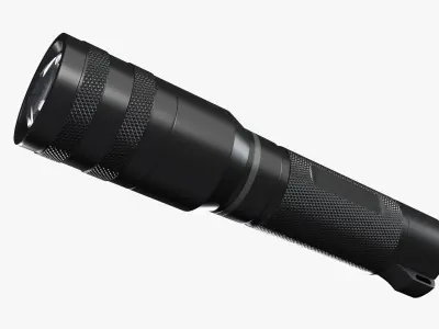 LED flashlight rechargeable 01 3D model