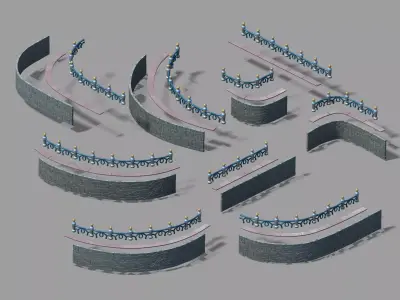 Disney Main City - Fence 03 3D model