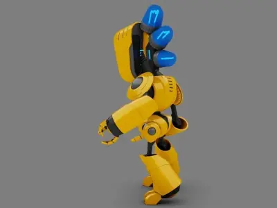 Toy Robot rigged character 3D model