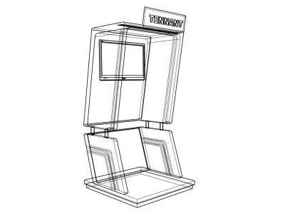 High-Quality 3D Booth Model 3D model