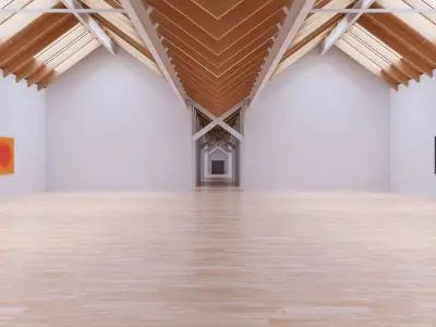 Art Museum Gallery Interior 25 Low-poly 3D model