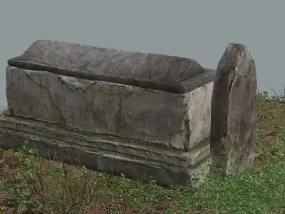 Exclusive Grave Game Ready BB Low Poly 3D Model Low-poly 3D model