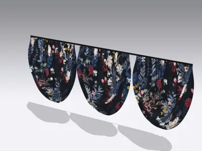 Curtain Low-poly 3D model