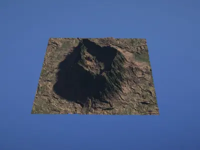 Landscape Environment Volcano Snow 35 Low-poly 3D model