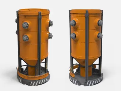 sci-fi Architecture kitbash 34 3D model