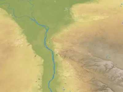 Cairo - Topography Terrain Low-poly 3D model