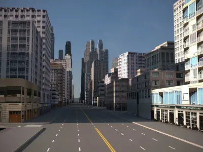 City 10 Low-poly 3D model